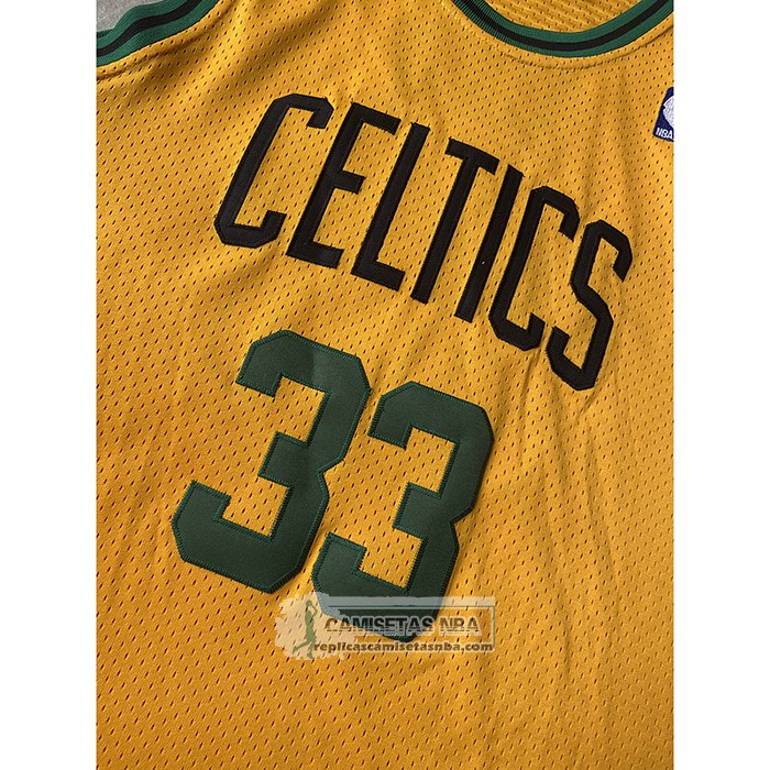 Camiseta Boston Celtics Larry Bird NO 33 Mitchell & Ness 1985-86 Amarillo